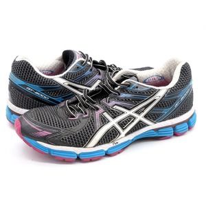 Asics GT-2000 Womens 9.5 Running Shoes Black Mesh Low Top Athletic Sneakers